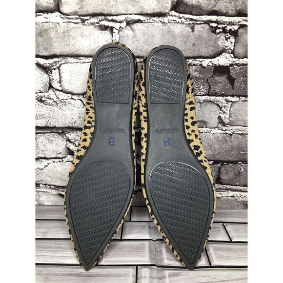 Rothy’s The Point Leopard Cheetah Print Fabric Pointed Ballet Flats Women Sz 9.5 - Picture 13 of 16